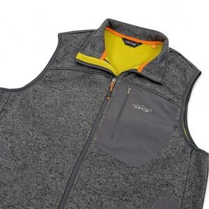 Orvis Softshell‎ Fleece Vest Mens Medium Gray Outdoor Utility Gorpcore Fishing